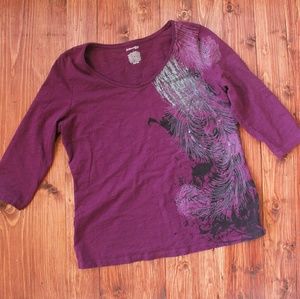 CLOSING SALE!! St Johns Bay Purple Peacock Top